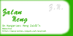 zalan meng business card